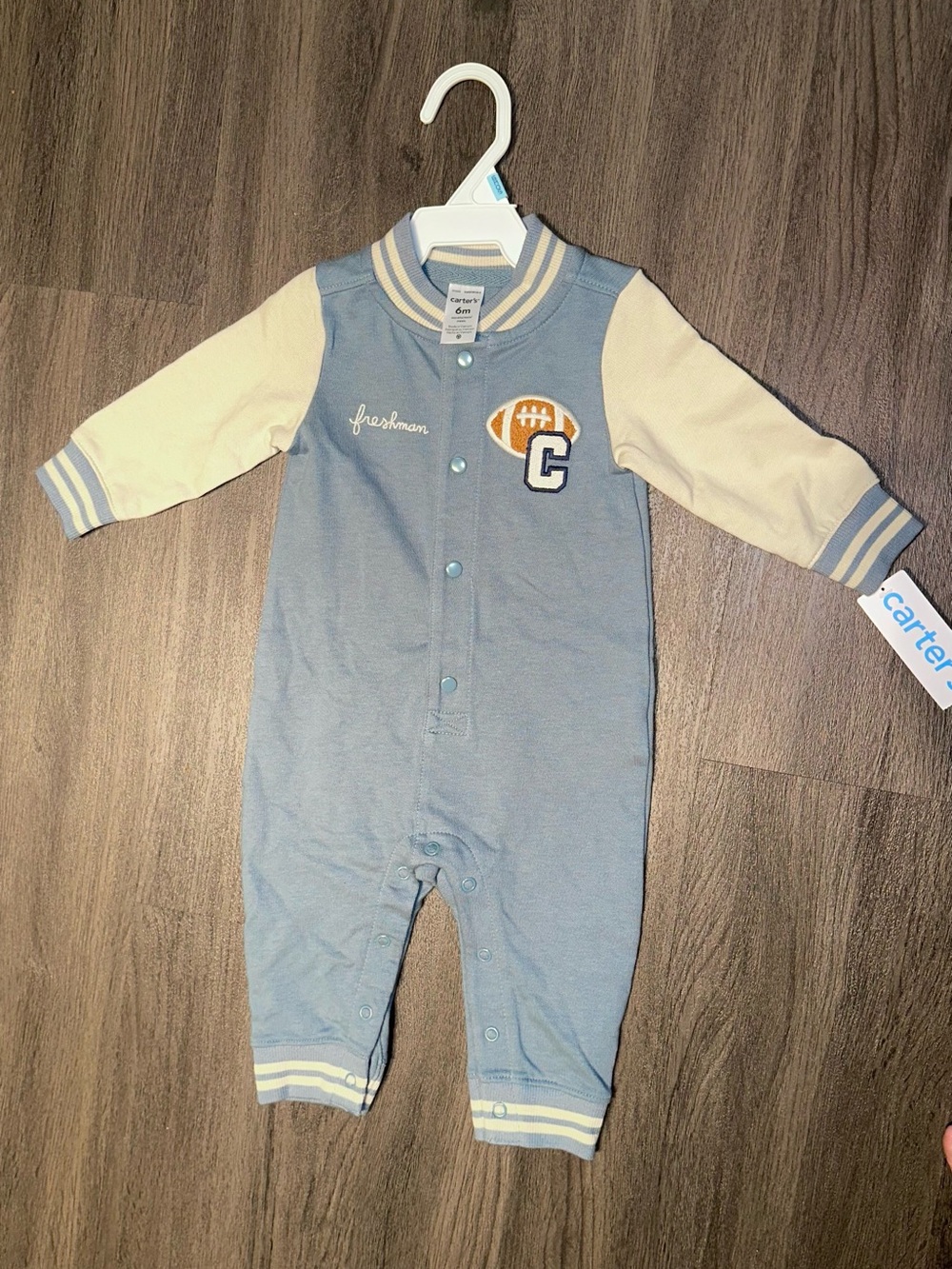 Carter's “Freshman” Football One-Piece Romper Bodysuit NWT - Baby Infant 6m